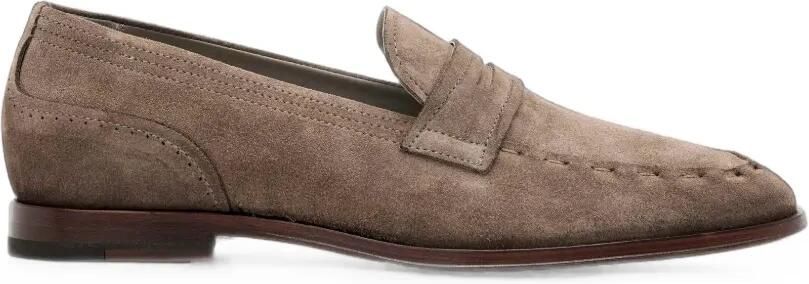 AllSaints Jules leren loafers Bruin