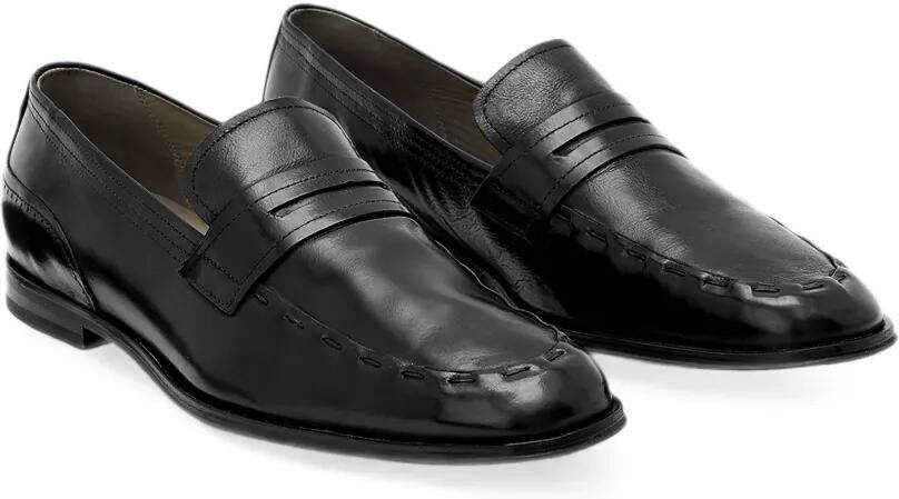 AllSaints Jules loafers met stiksels op de wreef Zwart - Foto 4