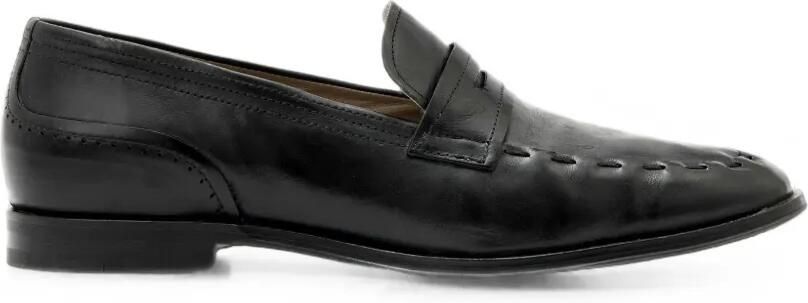AllSaints Jules Stitch leren loafers Zwart
