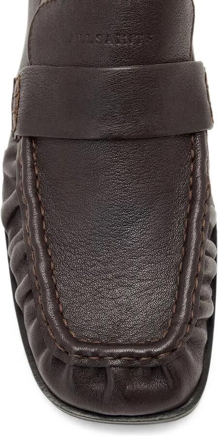 AllSaints Julie leren loafers Bruin - Foto 3