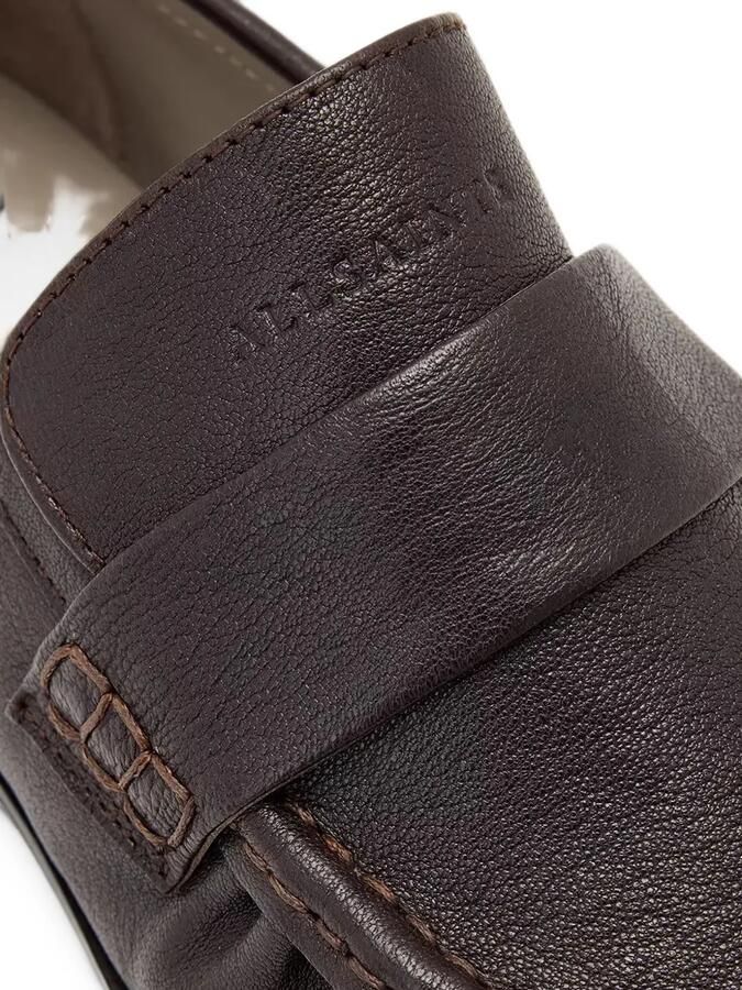 AllSaints Julie leren loafers Bruin - Foto 2