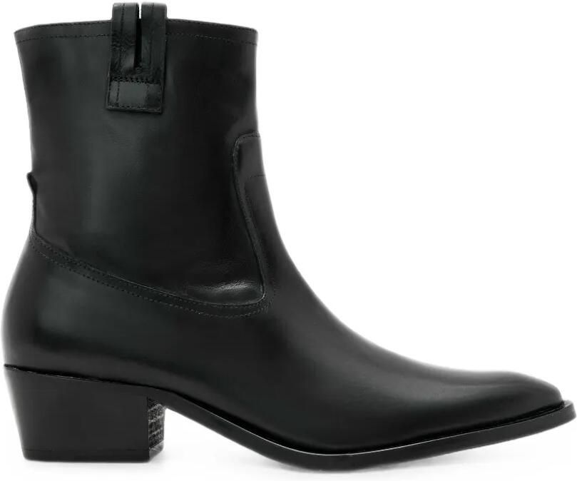AllSaints Jura leren enkellaarzen Zwart