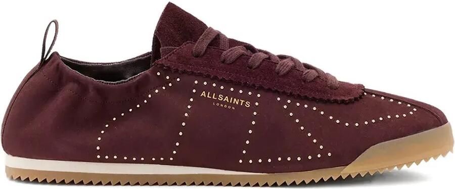 AllSaints Kenny sneakers met studs Bruin