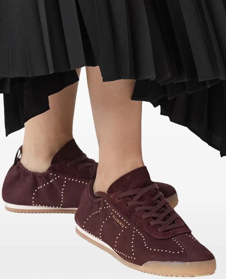 AllSaints Kenny sneakers met studs Bruin - Foto 2