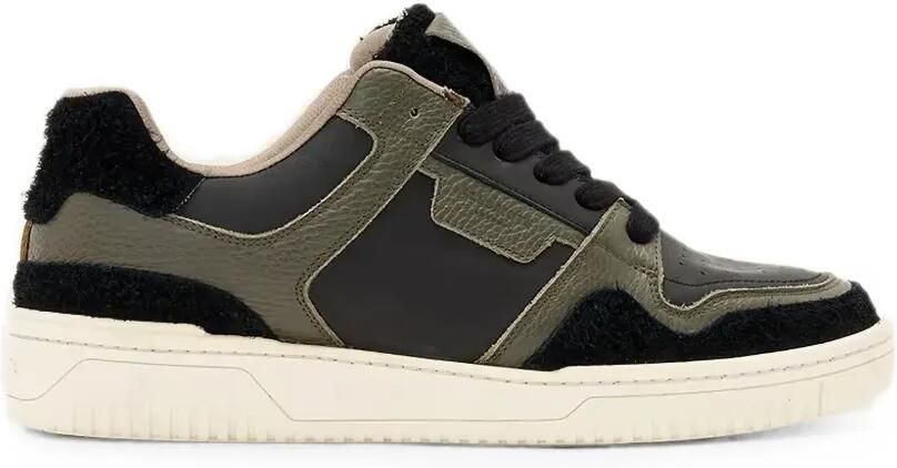 AllSaints Leren low-top sneakers met vlakken Zwart