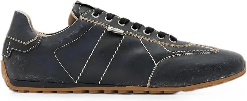 AllSaints Liam leren sneakers met contrasterende stiksels Zwart