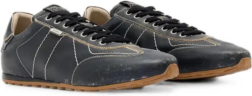 AllSaints Liam leren sneakers met contrasterende stiksels Zwart - Foto 4