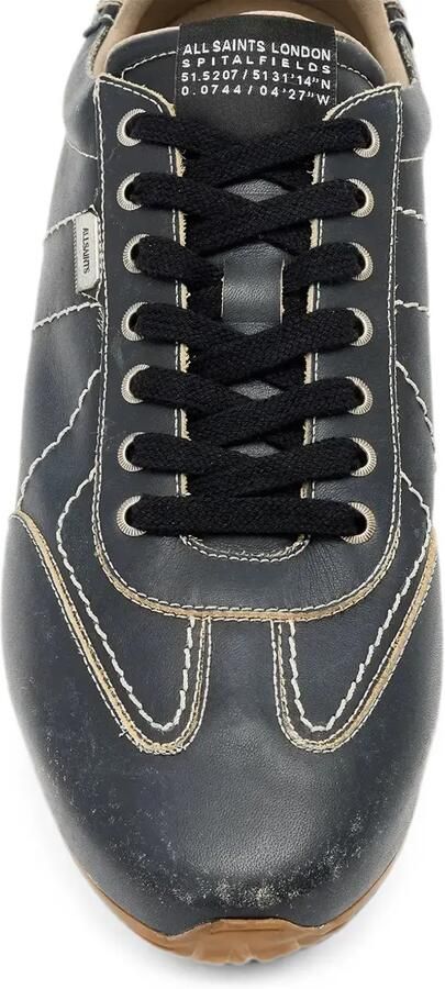 AllSaints Liam leren sneakers met contrasterende stiksels Zwart - Foto 3
