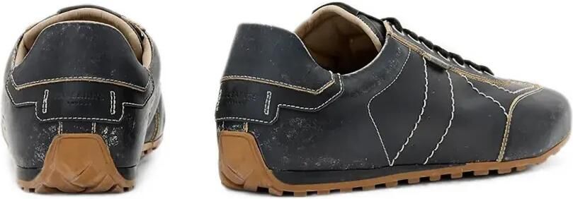 AllSaints Liam leren sneakers met contrasterende stiksels Zwart - Foto 5