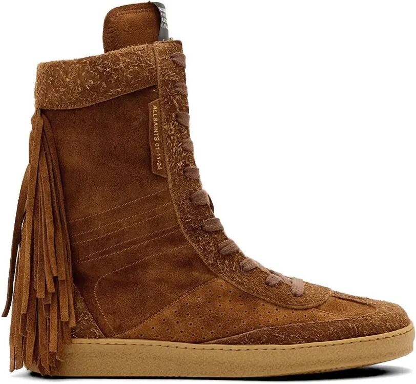 AllSaints Louise sneakers met franje Bruin