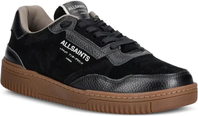 AllSaints Regan sneakers met logo-print en vlakken Zwart - Foto 3