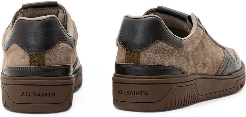 AllSaints Regan suède sneakers met leren vlakken Bruin - Foto 4