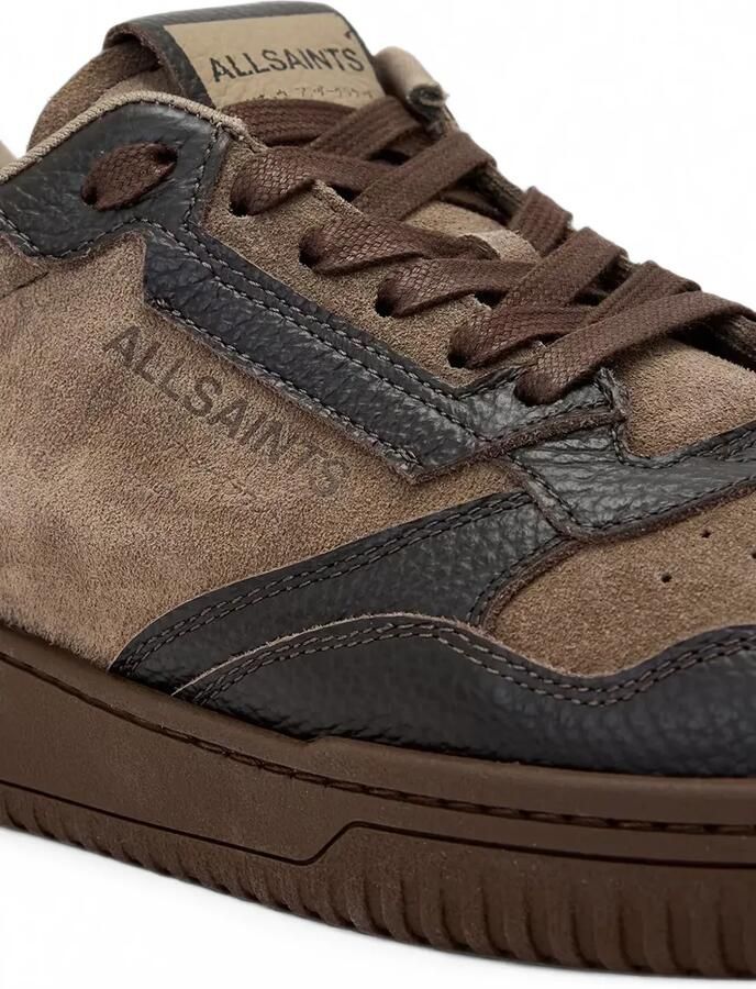 AllSaints Regan suède sneakers met leren vlakken Bruin - Foto 2