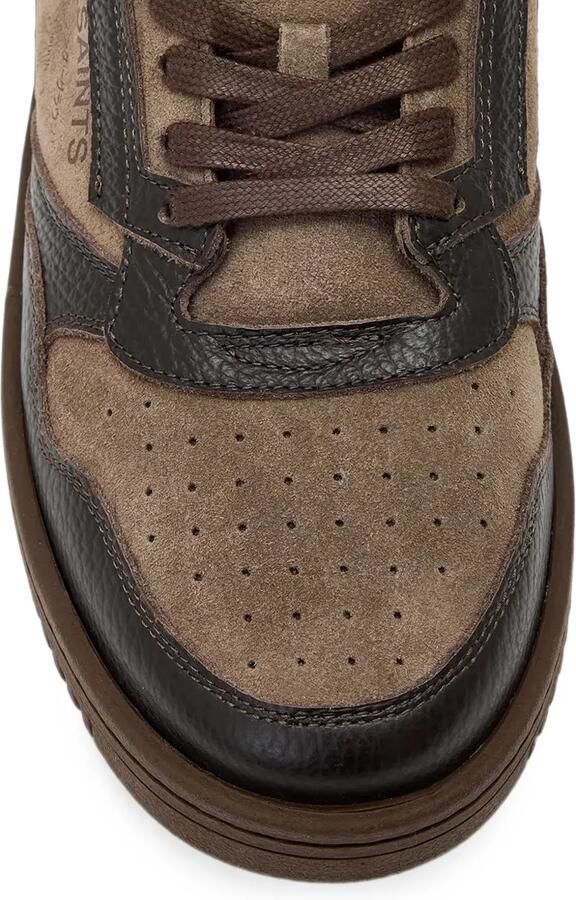 AllSaints Regan suède sneakers met leren vlakken Bruin - Foto 3