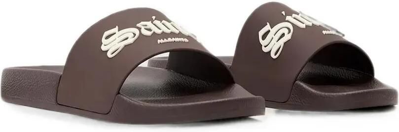 AllSaints Saint slippers met logo-patch Bruin - Foto 4