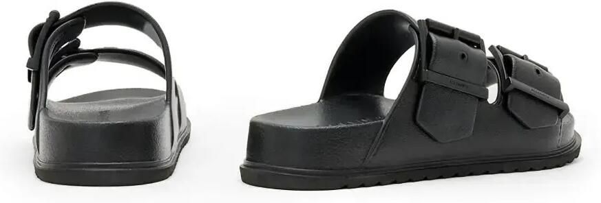 AllSaints Sian slippers met dubbele bandjes en gespsluiting Zwart - Foto 5