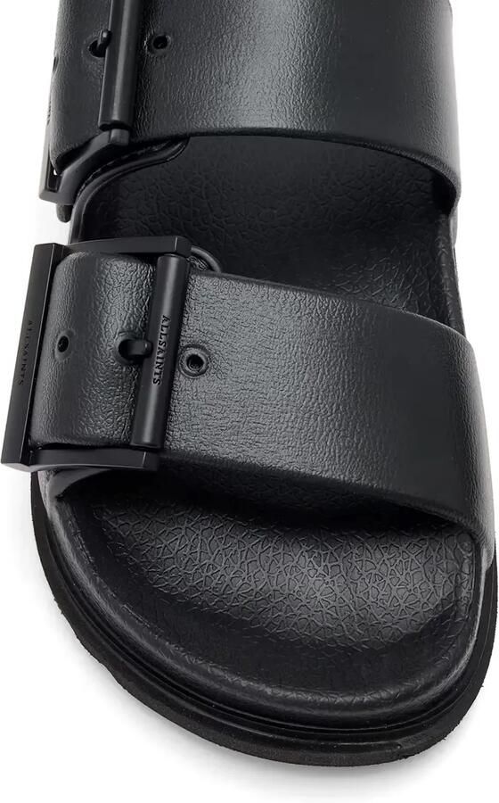 AllSaints Sian slippers met dubbele bandjes en gespsluiting Zwart - Foto 3