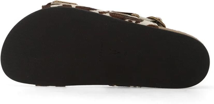 AllSaints Staffa cow-print buckle-strap sandals Beige - Foto 2