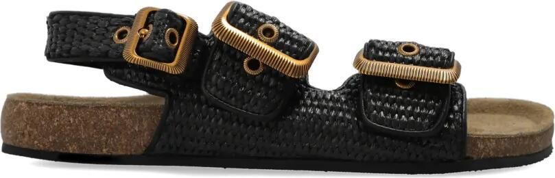 AllSaints Staffa geweven sandalen met gespsluiting Zwart