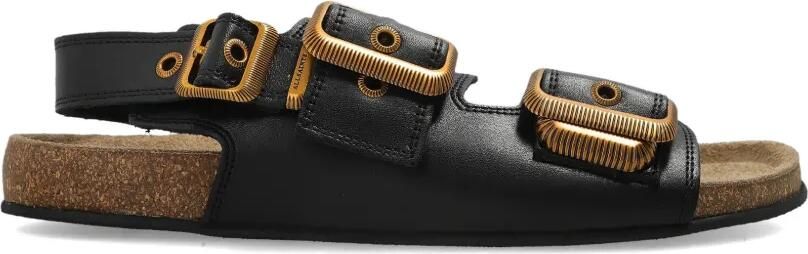 AllSaints Staffa leren sandalen Zwart