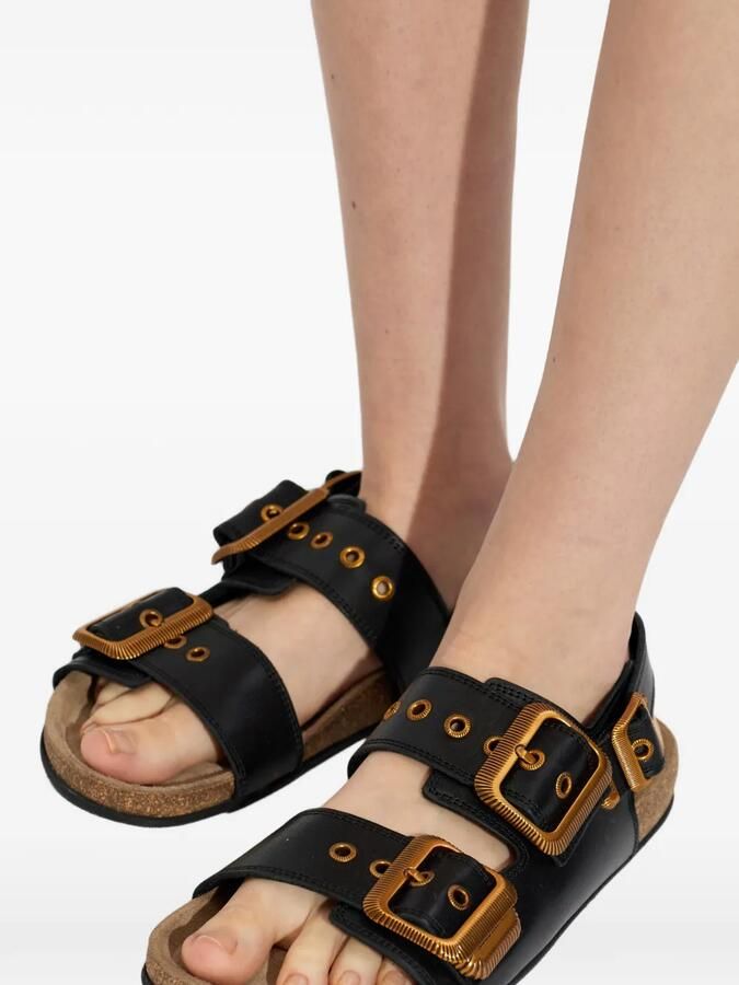 AllSaints Staffa leren sandalen Zwart - Foto 2