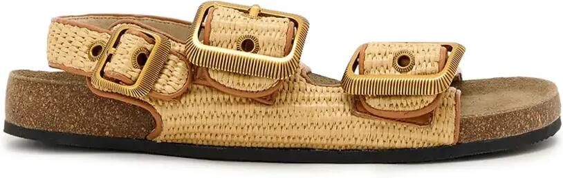 AllSaints staffa raffia buckle sandals Beige - Foto 4