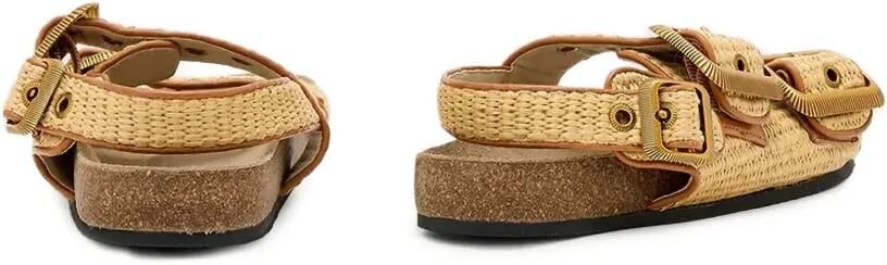 AllSaints staffa raffia buckle sandals Beige - Foto 5