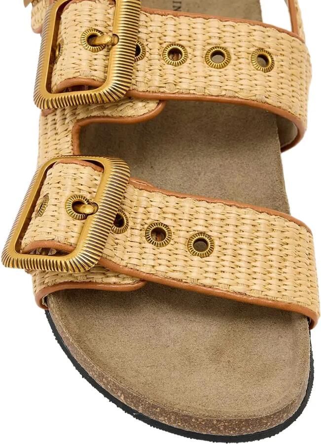 AllSaints staffa raffia buckle sandals Beige - Foto 2
