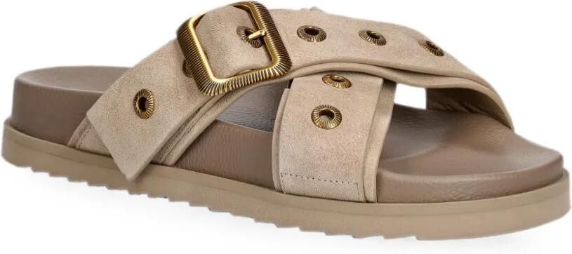 AllSaints Suki sandalen met gekruiste bandjes en ringlets Bruin