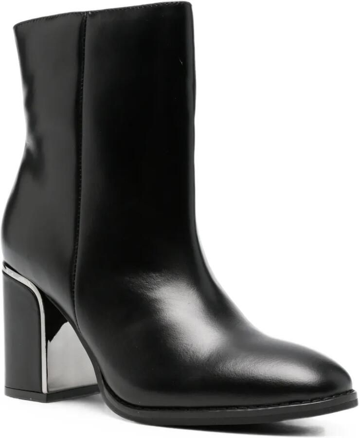 ALMA EN PENA block-heel leather ankle boots Zwart - Foto 2