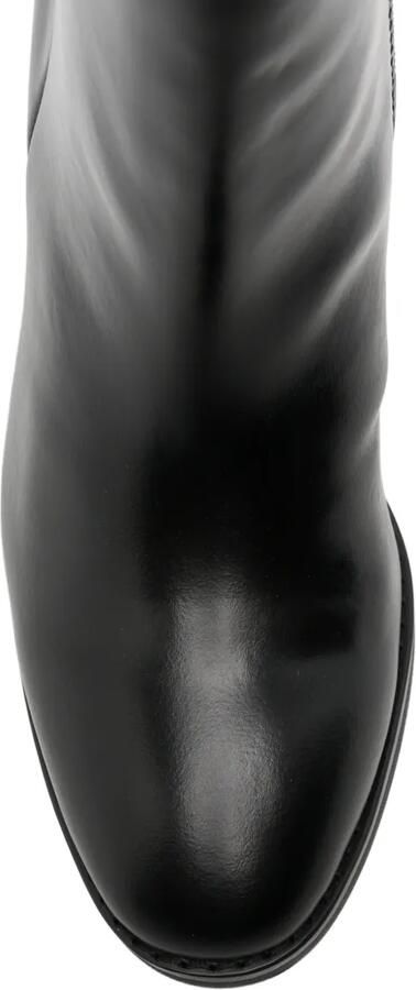 ALMA EN PENA block-heel leather ankle boots Zwart - Foto 4