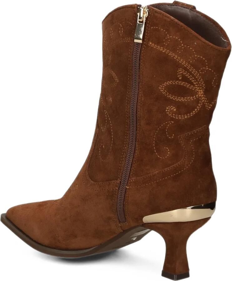 ALMA EN PENA embroidered suede ankle boots Bruin - Foto 3