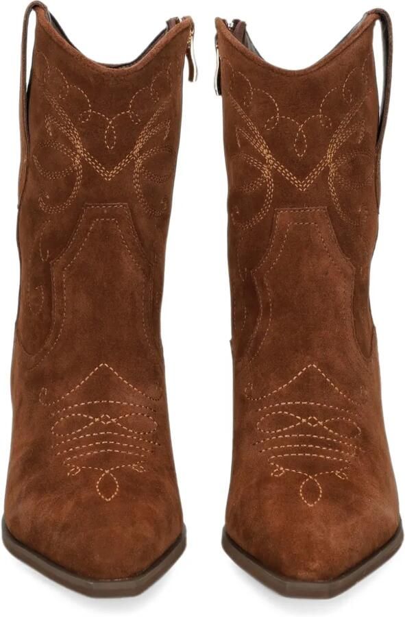 ALMA EN PENA embroidered suede ankle boots Bruin - Foto 4