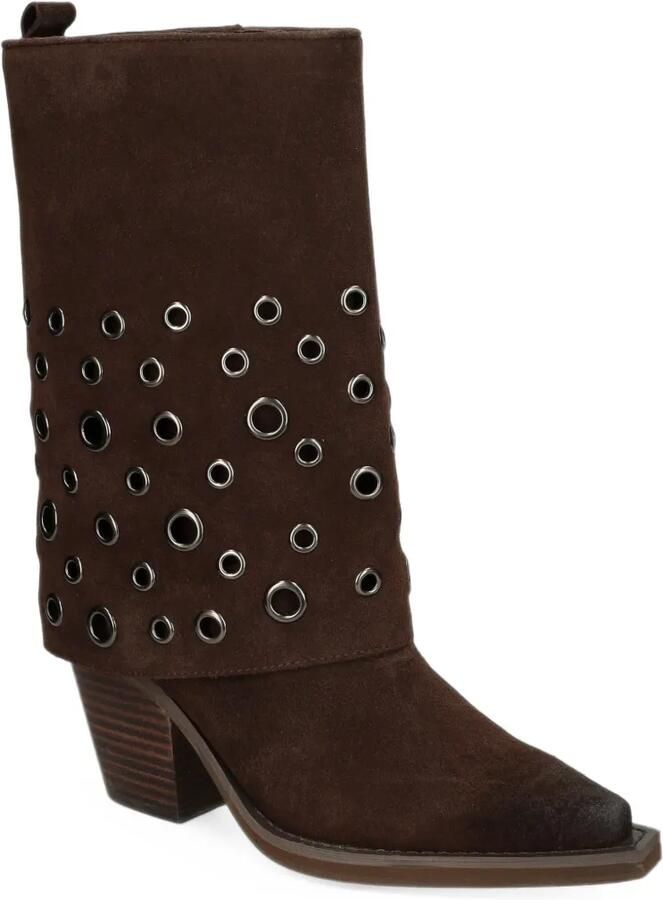 ALMA EN PENA eyelet-embellished suede boots Bruin