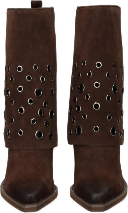 ALMA EN PENA eyelet-embellished suede boots Bruin - Foto 3