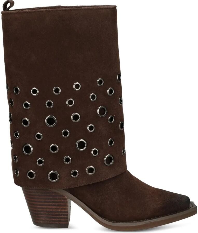 ALMA EN PENA eyelet-embellished suede boots Bruin