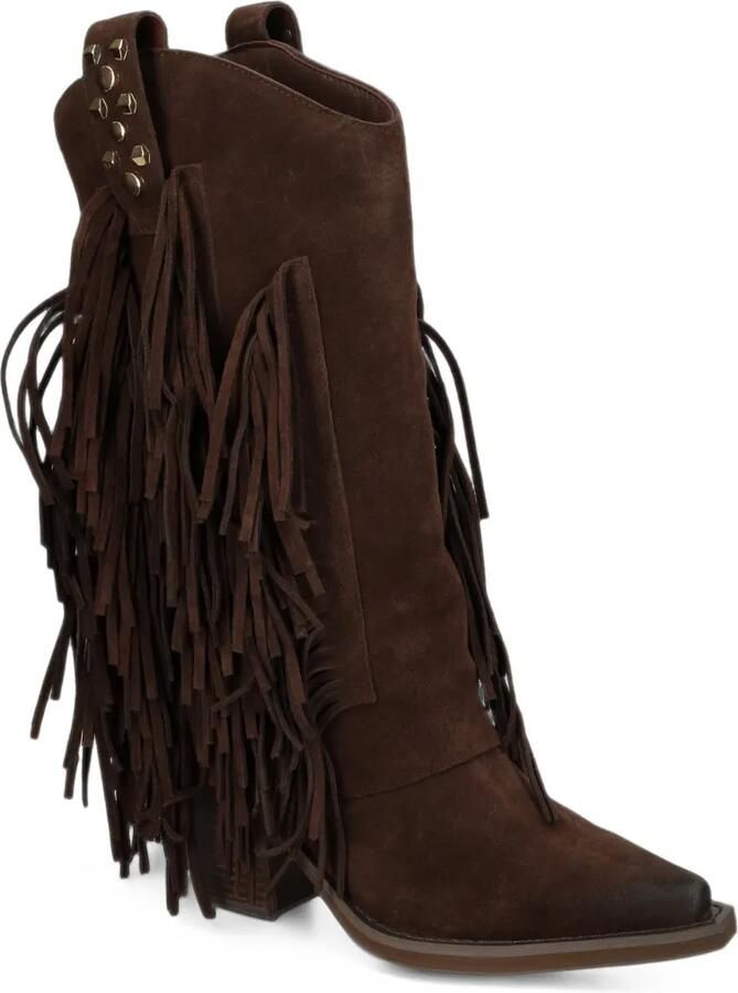 ALMA EN PENA fringed stud-embellished boots Bruin - Foto 2