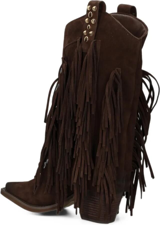 ALMA EN PENA fringed stud-embellished boots Bruin - Foto 3