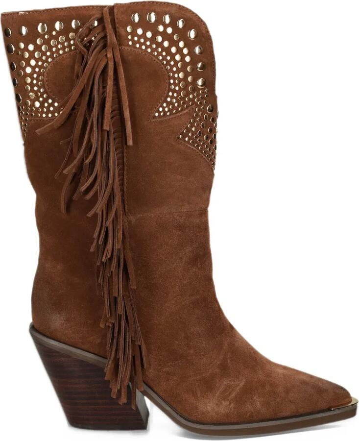ALMA EN PENA fringed stud-embellished boots Bruin