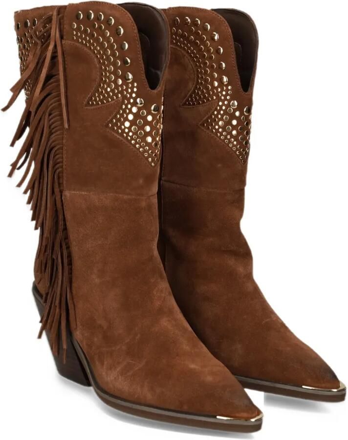 ALMA EN PENA fringed stud-embellished boots Bruin - Foto 2