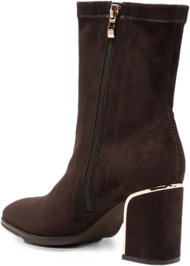 ALMA EN PENA metallic-trim block-heel ankle boots Bruin - Foto 2