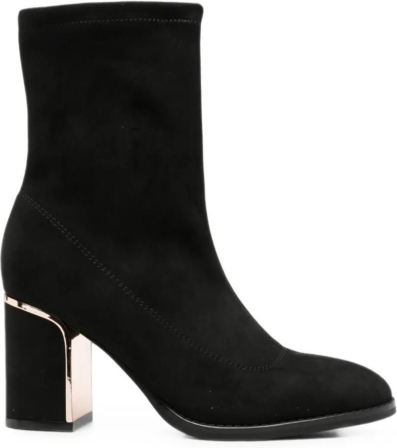 ALMA EN PENA metallic-trimmed ankle boots Zwart