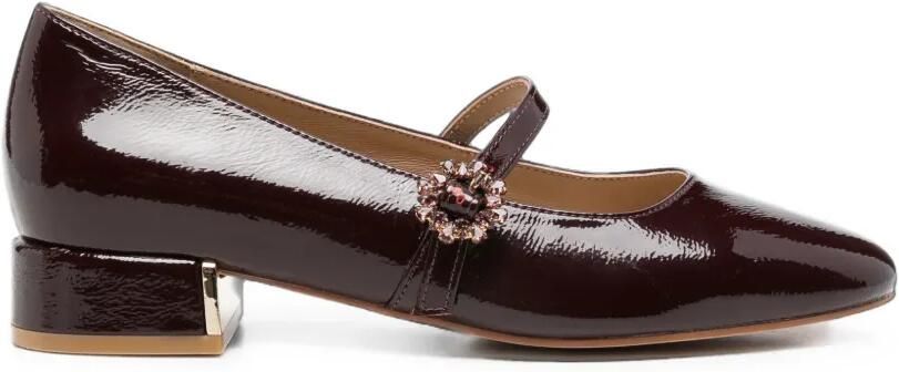ALMA EN PENA patent crystal-embellished pumps Rood