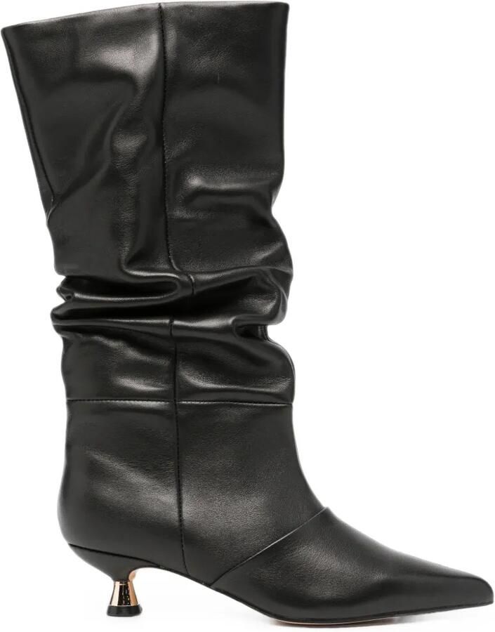 ALMA EN PENA slouchy leather boots Zwart