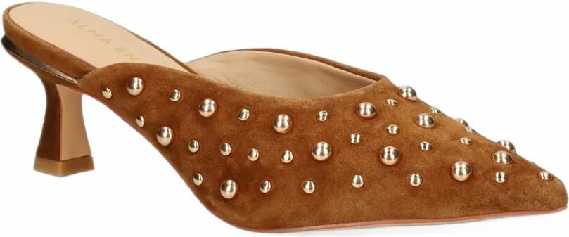 ALMA EN PENA stud-embellished pointed-toe mules Bruin - Foto 3