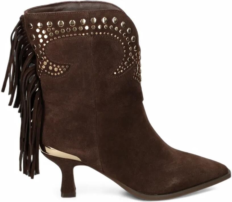 ALMA EN PENA studded fringed ankle boots Bruin
