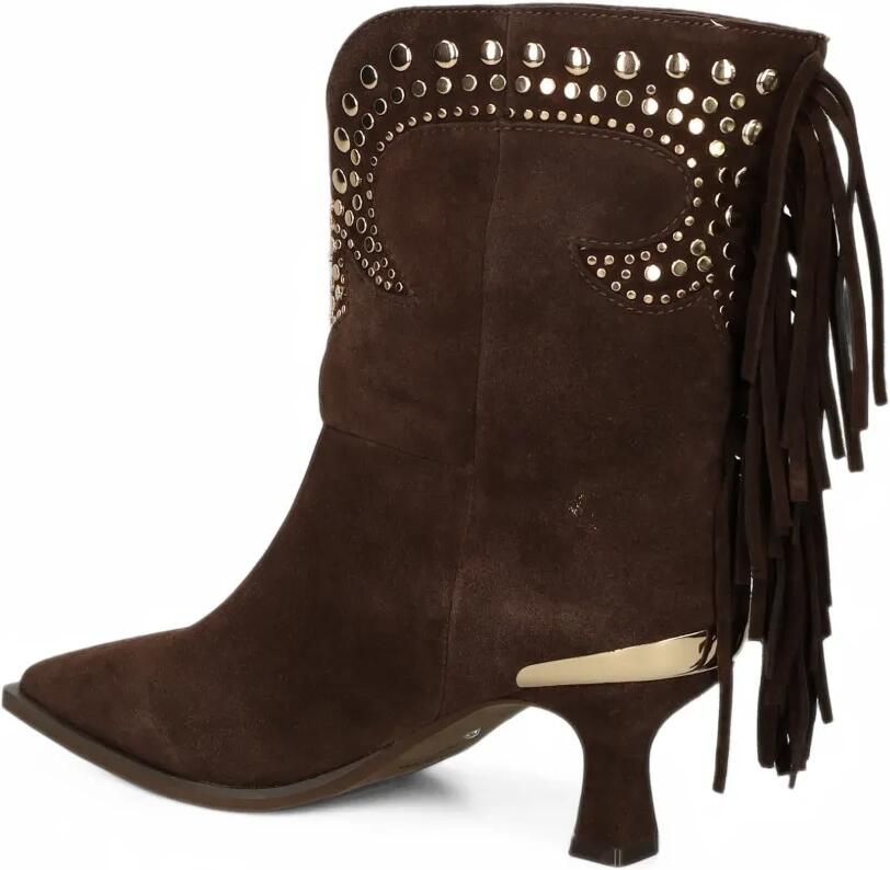 ALMA EN PENA studded fringed ankle boots Bruin - Foto 3