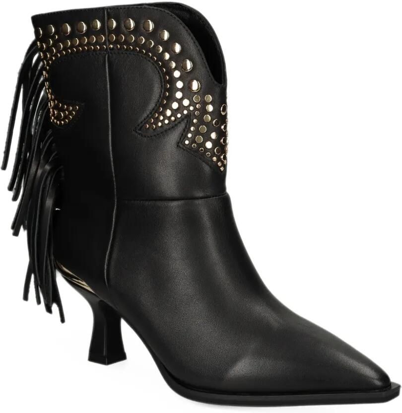ALMA EN PENA studded fringed ankle boots Zwart - Foto 2