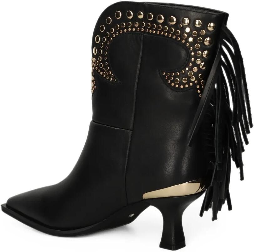 ALMA EN PENA studded fringed ankle boots Zwart - Foto 3