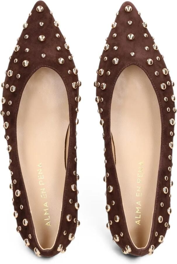 ALMA EN PENA studded pointed-toe pumps Bruin - Foto 2